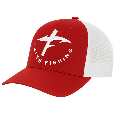SnapBack Faith Fishing Trucker Hat — Fishing Circle Design, Everyday Comfort