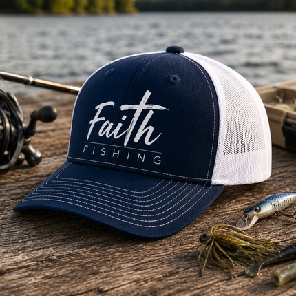 Faith Fishing Midnight Tide Snapback Hat