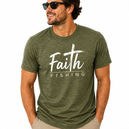 Faith Fishing “Built on Faith” Premium Fishing Tee
