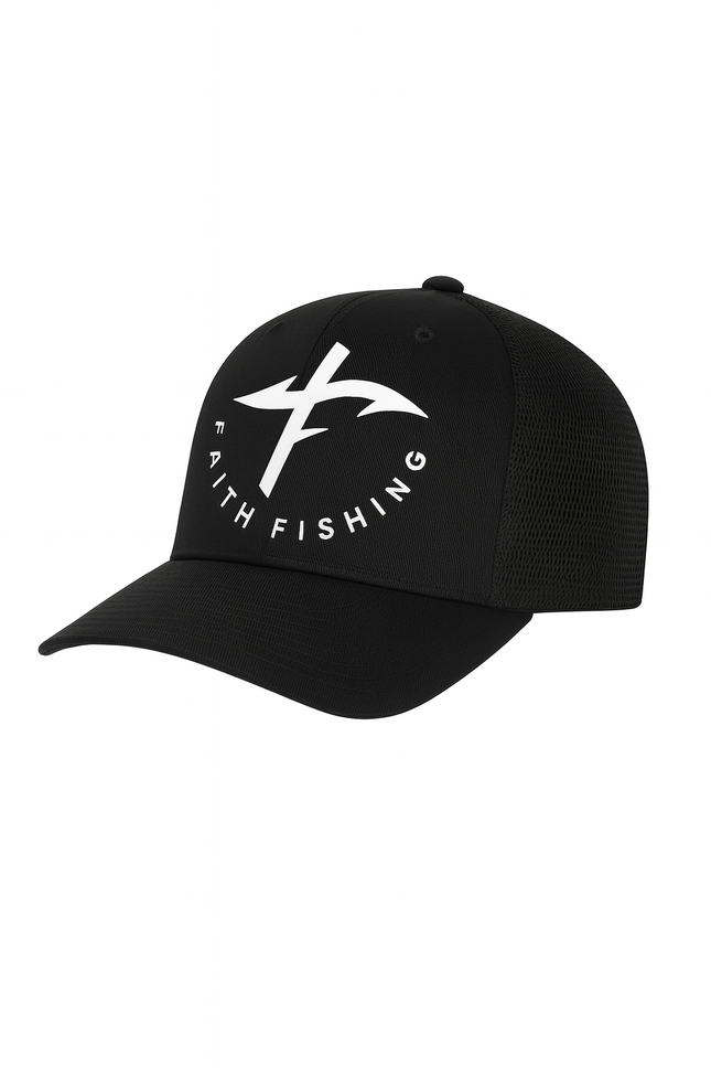 SnapBack Faith Fishing Trucker Hat — Fishing Circle Design, Everyday Comfort