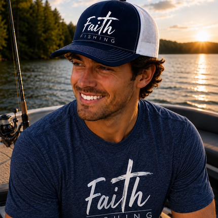 Faith Fishing Midnight Tide Snapback Hat