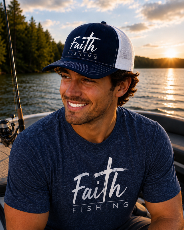 Faith Fishing Midnight Tide Snapback Hat