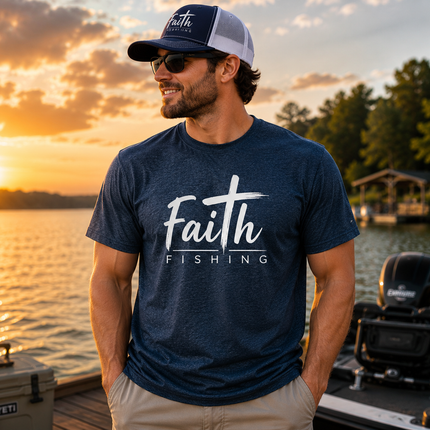 Faith Fishing “Built on Faith” Premium Fishing Tee