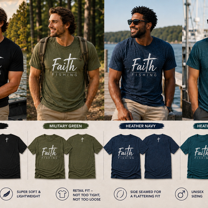 Faith Fishing “Built on Faith” Premium Fishing Tee