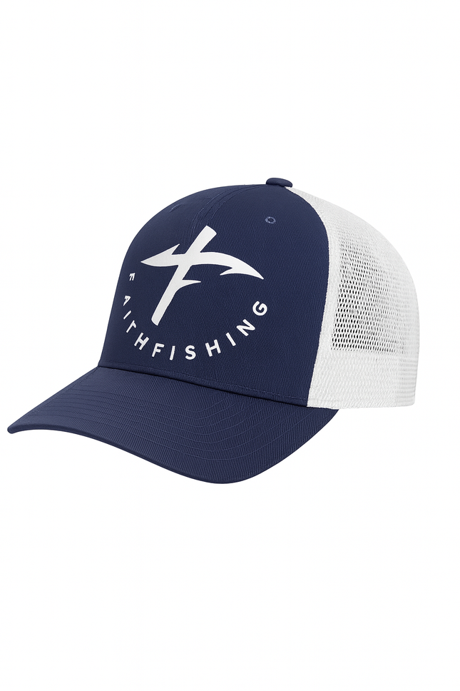 SnapBack Faith Fishing Trucker Hat — Fishing Circle Design, Everyday Comfort