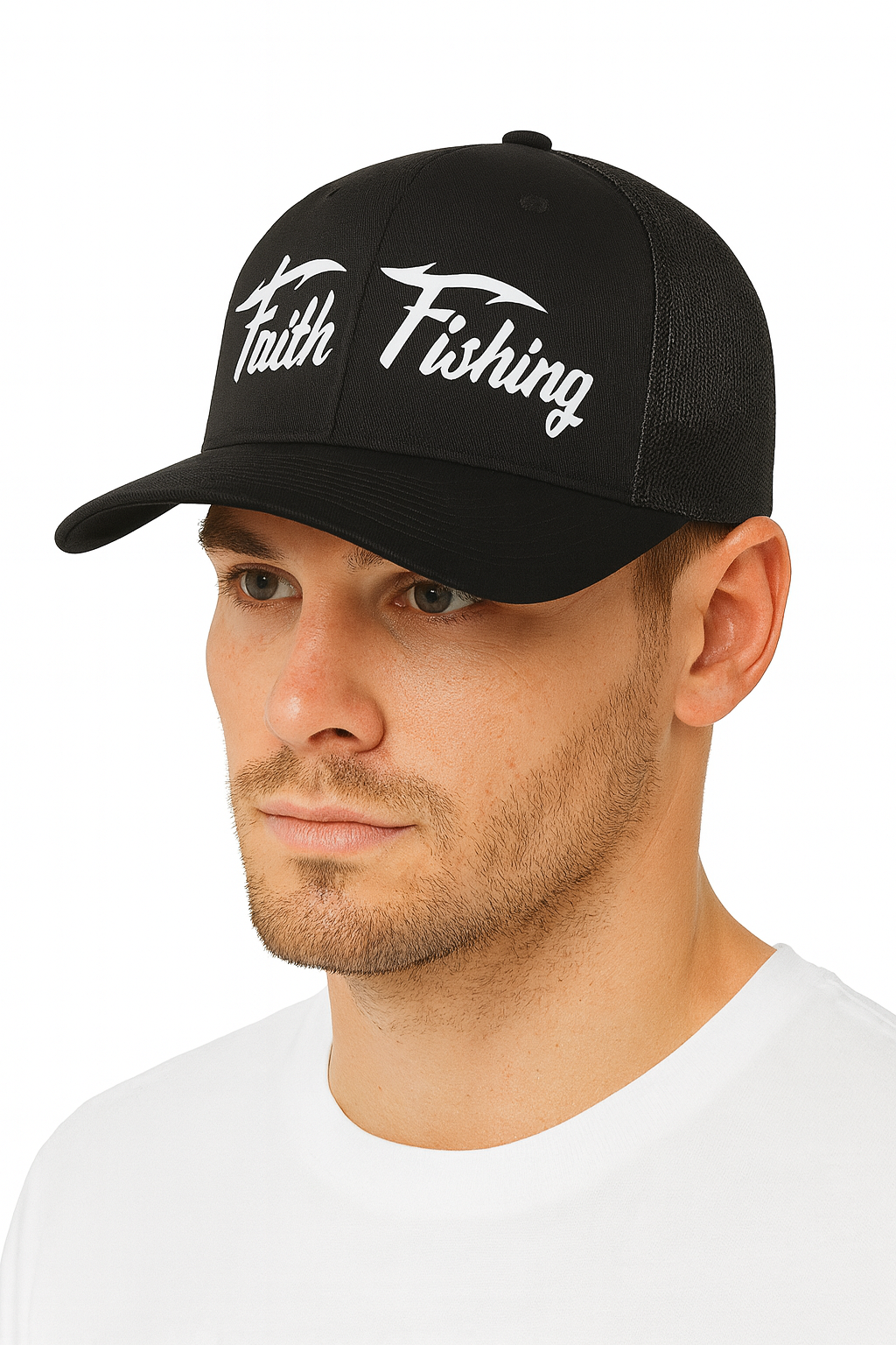 ALL Black Cap with White Letters