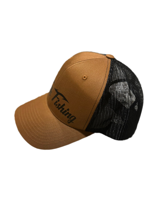Brown and Black Trucker Cap