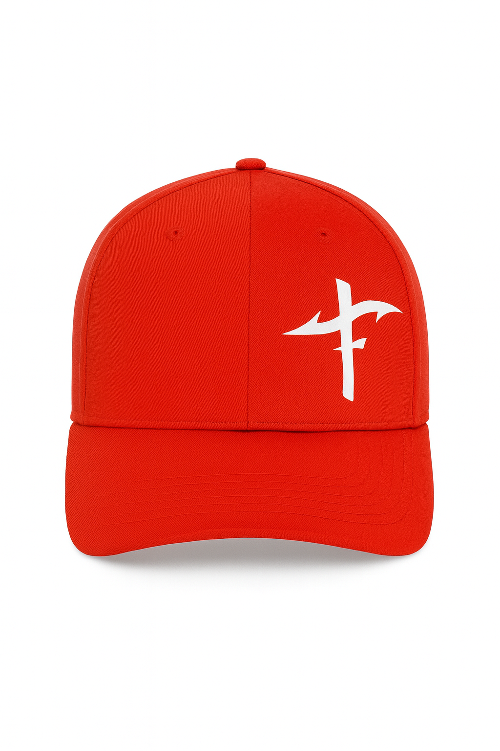 Red and White Trucker Hat - Cross