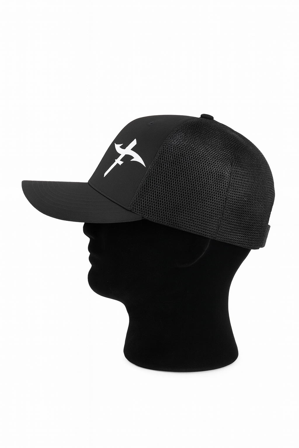 ALL Black Cap with White Cross