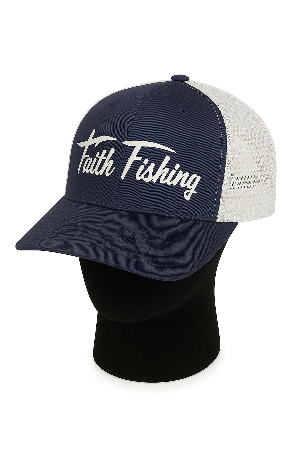 Navy and White Trucker Cap