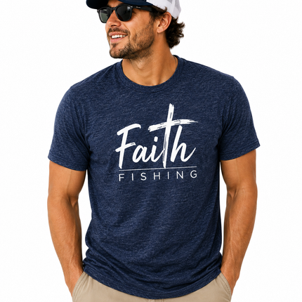 Faith Fishing “Built on Faith” Premium Fishing Tee
