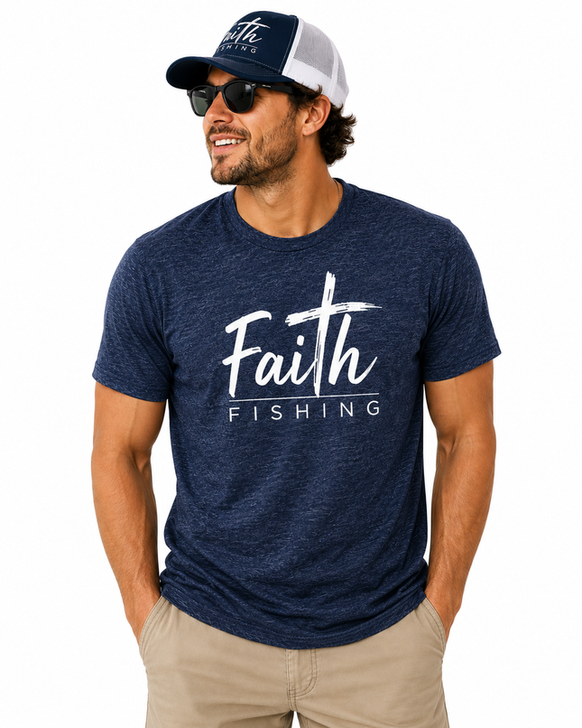 Faith Fishing “Built on Faith” Premium Fishing Tee