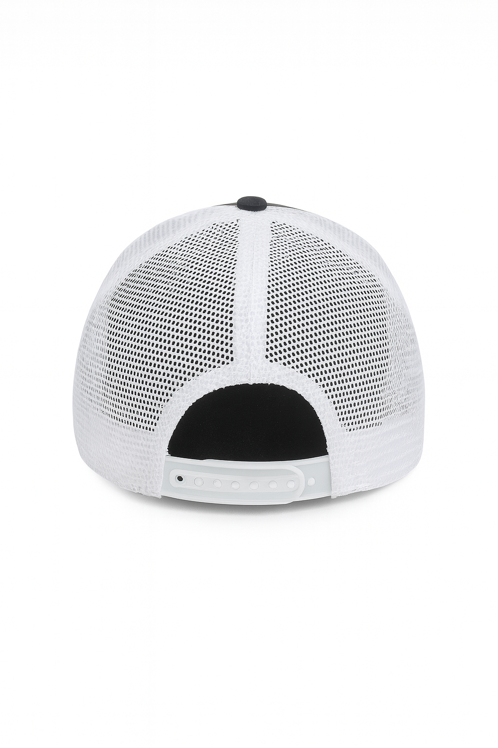 White and Black Trucker Cap - circle logo