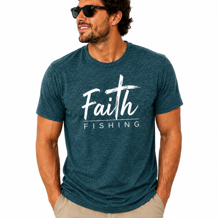 Faith Fishing “Built on Faith” Premium Fishing Tee