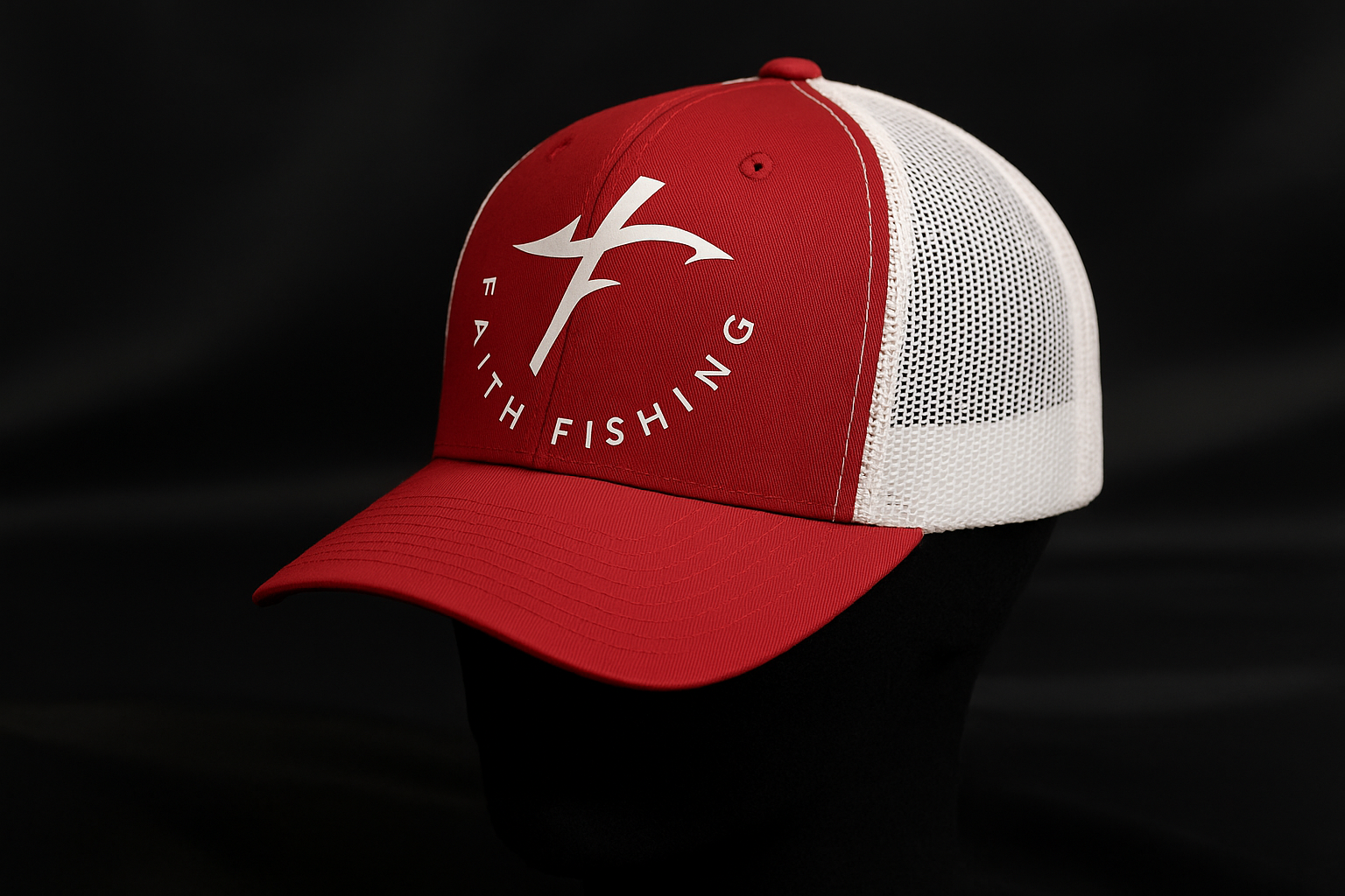 F.F. Burgundy and White Trucker Cap