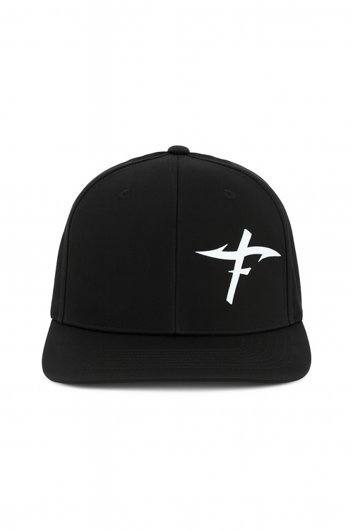 ALL Black Cap with White Cross