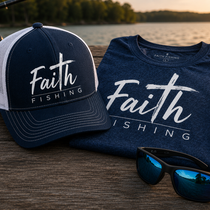 Faith Fishing “Built on Faith” Premium Fishing Tee