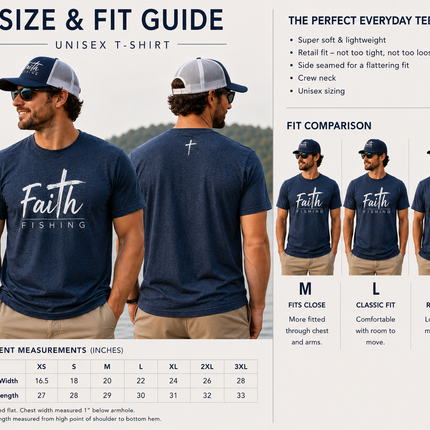 Faith Fishing “Built on Faith” Premium Fishing Tee