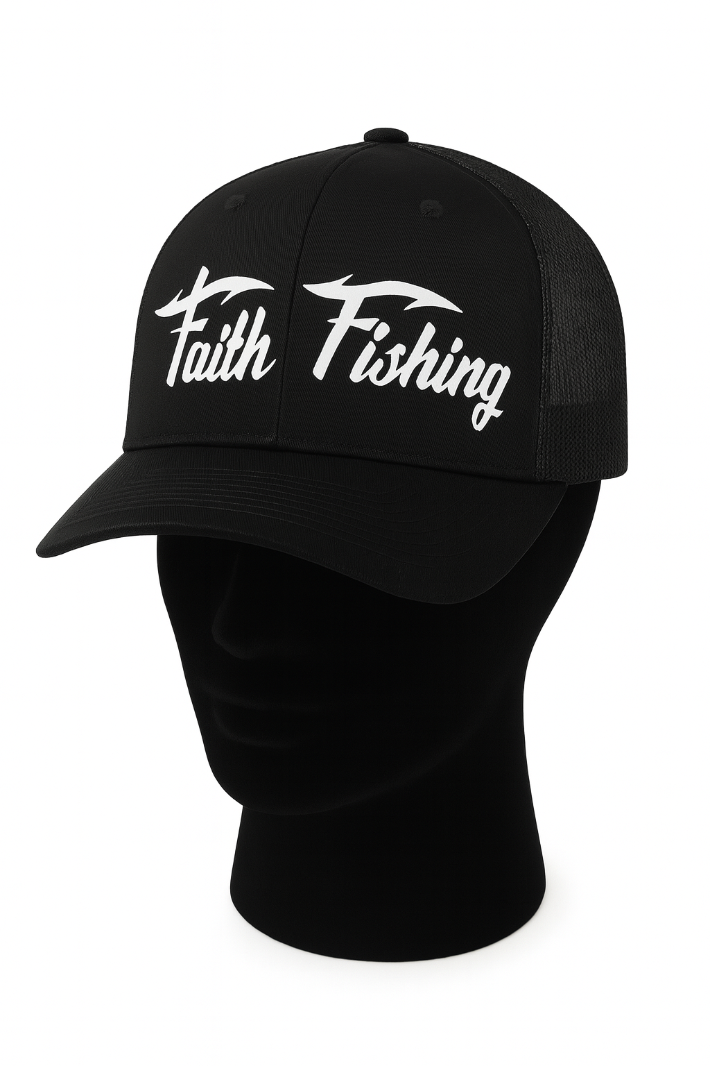 ALL Black Cap with White Letters