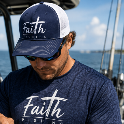 Faith Fishing Midnight Tide Snapback Hat