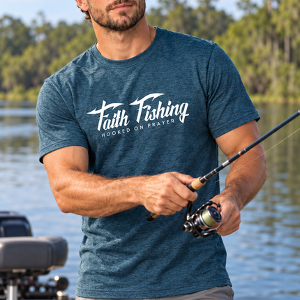 Faith Fishing “Fishers of Men” Matthew 4:19 T-Shirt