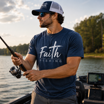 Faith Fishing “Built on Faith” Premium Fishing Tee