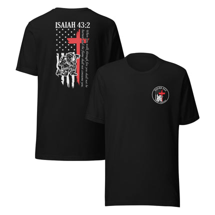 🔥 Isaiah 43:2 Firefighter Tribute T-Shirt — Faith Fishing Apparel