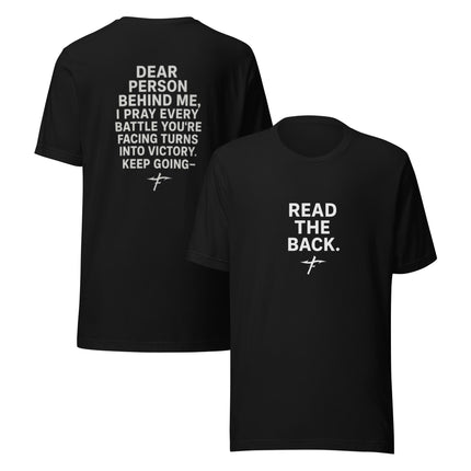 Faith Fishing “Dear Person Behind Me” Prayer Shirt – Unisex Christian Casual Wear