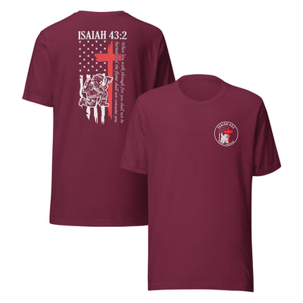 🔥 Isaiah 43:2 Firefighter Tribute T-Shirt — Faith Fishing Apparel