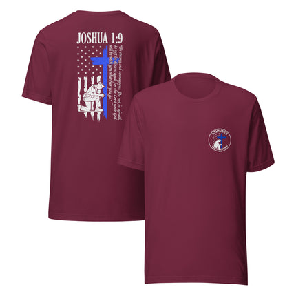 💙 Joshua 1:9 Police Tribute T-Shirt — Faith Fishing Apparel