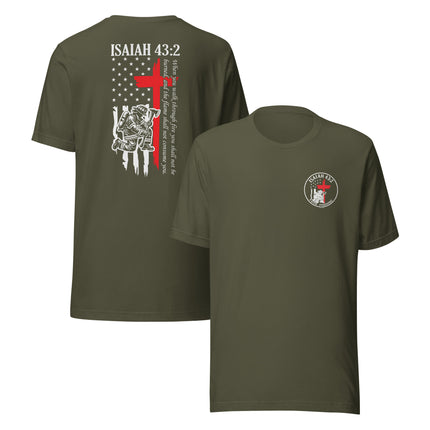 🔥 Isaiah 43:2 Firefighter Tribute T-Shirt — Faith Fishing Apparel
