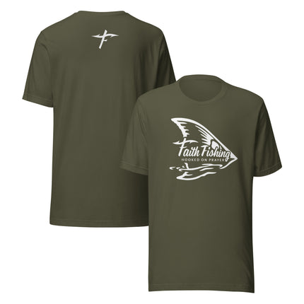 Faith Fishing® “Red Drum Tail” Unisex Tee – Multiple Colors Available