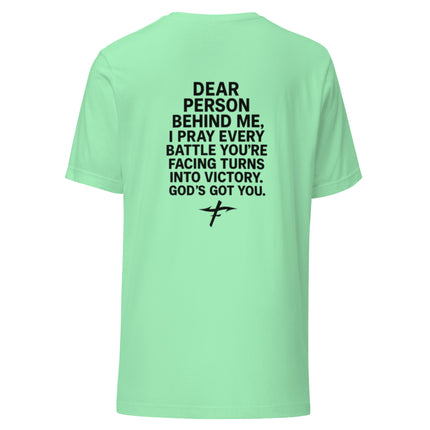 Faith Fishing “Dear Person Behind Me” Prayer Shirt – Unisex Christian Casual Wear