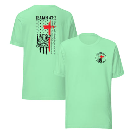 🔥 Isaiah 43:2 Firefighter Tribute T-Shirt — Faith Fishing Apparel