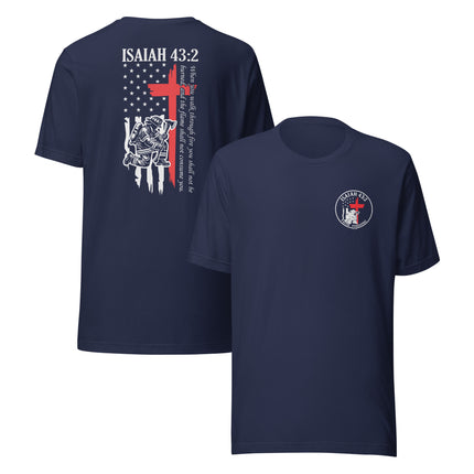 🔥 Isaiah 43:2 Firefighter Tribute T-Shirt — Faith Fishing Apparel