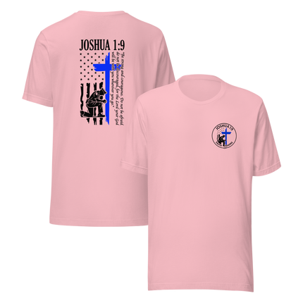 💙 Joshua 1:9 Police Tribute T-Shirt — Faith Fishing Apparel