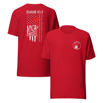 🔥 Isaiah 43:2 Firefighter Tribute T-Shirt — Faith Fishing Apparel