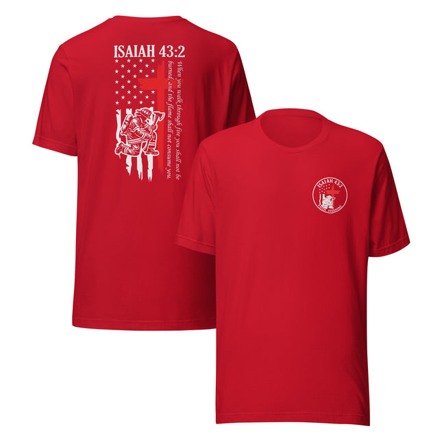 🔥 Isaiah 43:2 Firefighter Tribute T-Shirt — Faith Fishing Apparel