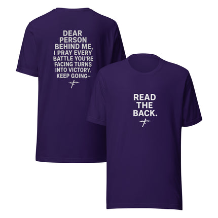 Faith Fishing “Dear Person Behind Me” Prayer Shirt – Unisex Christian Casual Wear