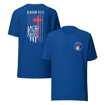 🔥 Isaiah 43:2 Firefighter Tribute T-Shirt — Faith Fishing Apparel