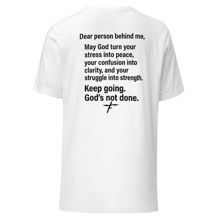 Faith Fishing “God’s Not Done” Prayer Tee – Unisex Inspirational T-Shirt