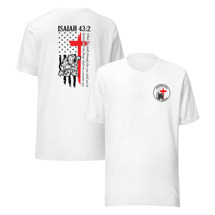 🔥 Isaiah 43:2 Firefighter Tribute T-Shirt — Faith Fishing Apparel